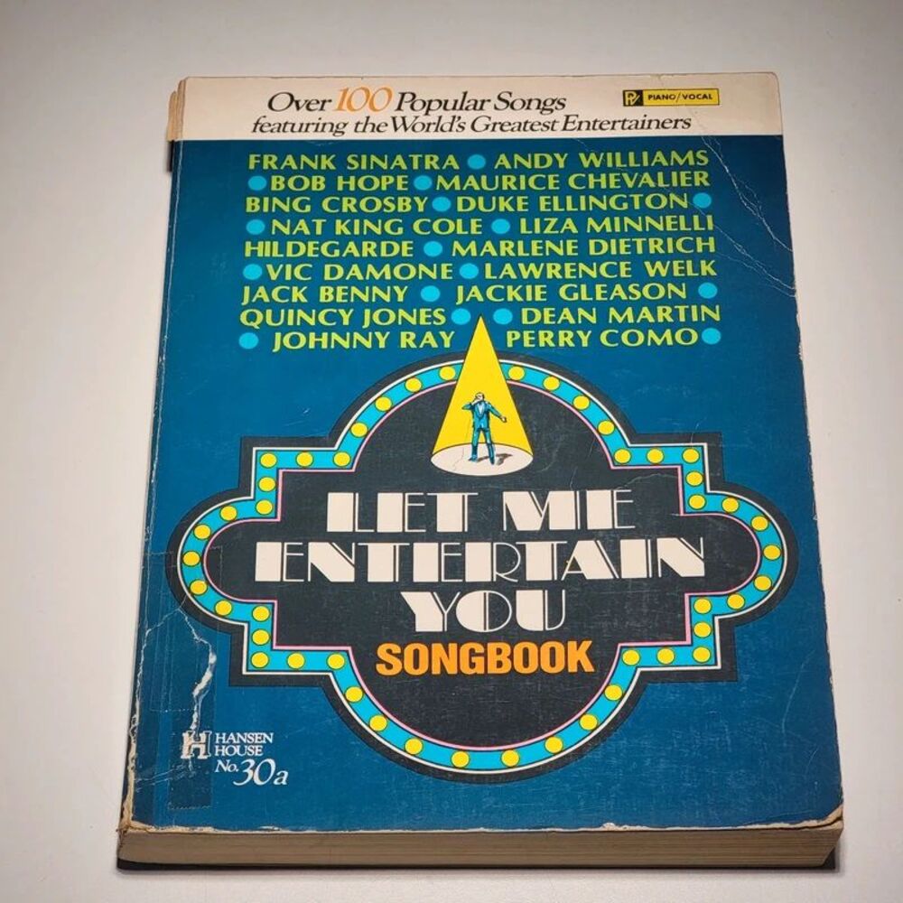 Let Me Entertain You Vintage Sheet Music Song Book 100 Popular Songs Piano Vocal